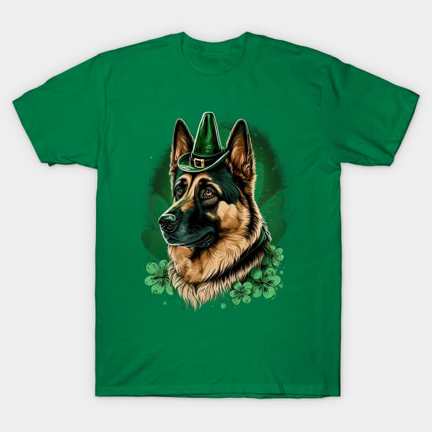 German Shepherd St. Patrick's day T-Shirt by JayD World